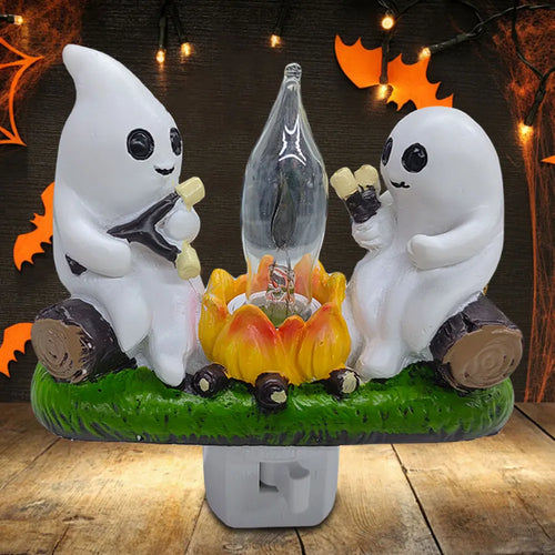 Ghost Campfire Flickering Nightlight Ghost Campfire Flickering Plug in Night Light Halloween Ghost Night Light Halloween Gifts