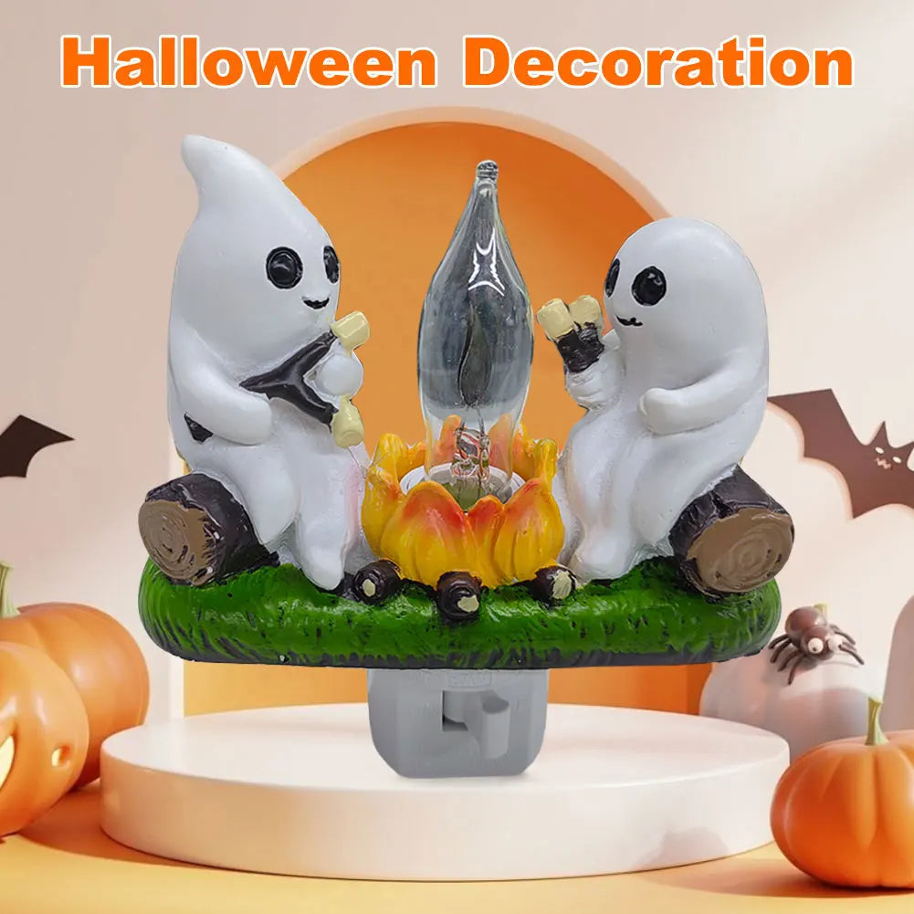 Ghost Campfire Flickering Nightlight Ghost Campfire Flickering Plug in Night Light Halloween Ghost Night Light Halloween Gifts