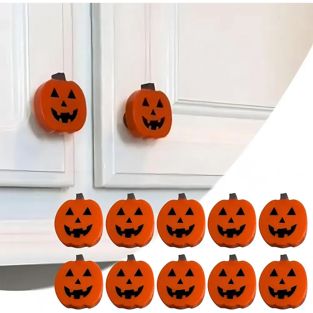 5/10/15Pcs Halloween Pumpkin Knob Button Cover Silicone Cabinet Knobs Decorative Door Handle Protector for Halloween Decorations