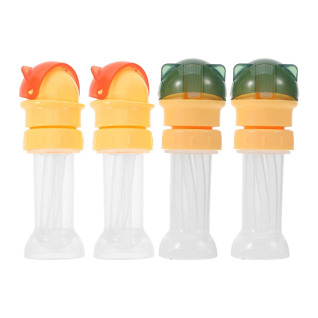4Pcs Water Bottle Cap Adapter with Straw Lid Reusable Spill Proof Drinking Conversion Cover Water Bottle Spout Adapter for Drink