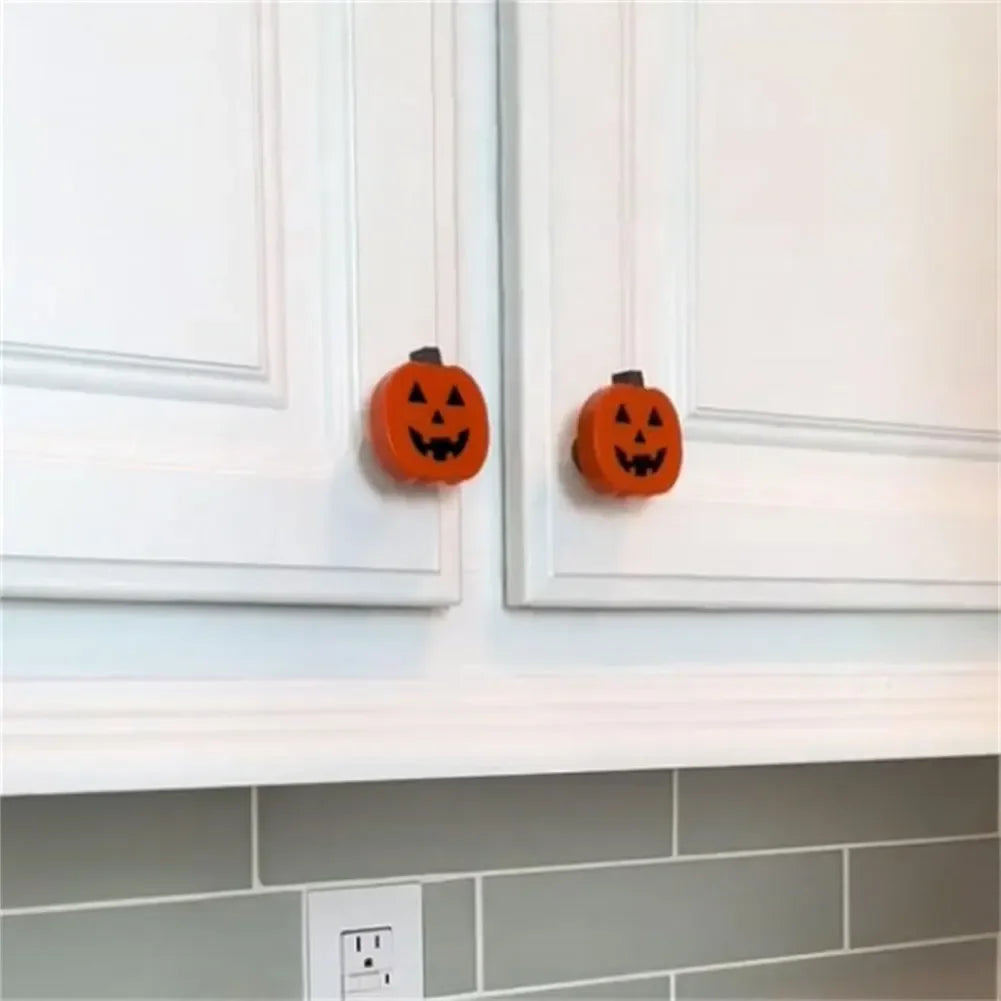 5/10/15Pcs Halloween Pumpkin Knob Button Cover Silicone Cabinet Knobs Decorative Door Handle Protector for Halloween Decorations